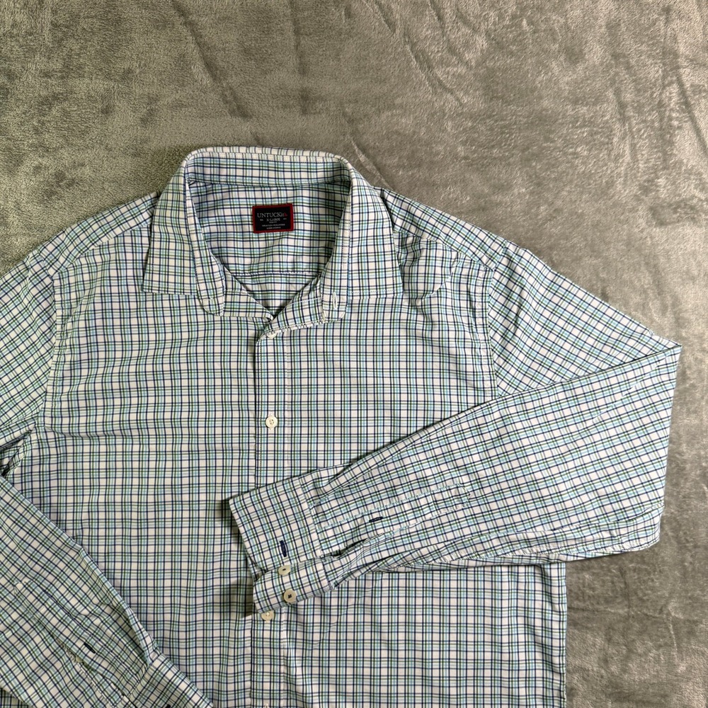 UNTUCKit Plaid Shirt Wrinkle-Free Long Sleeve Button Down X-Large